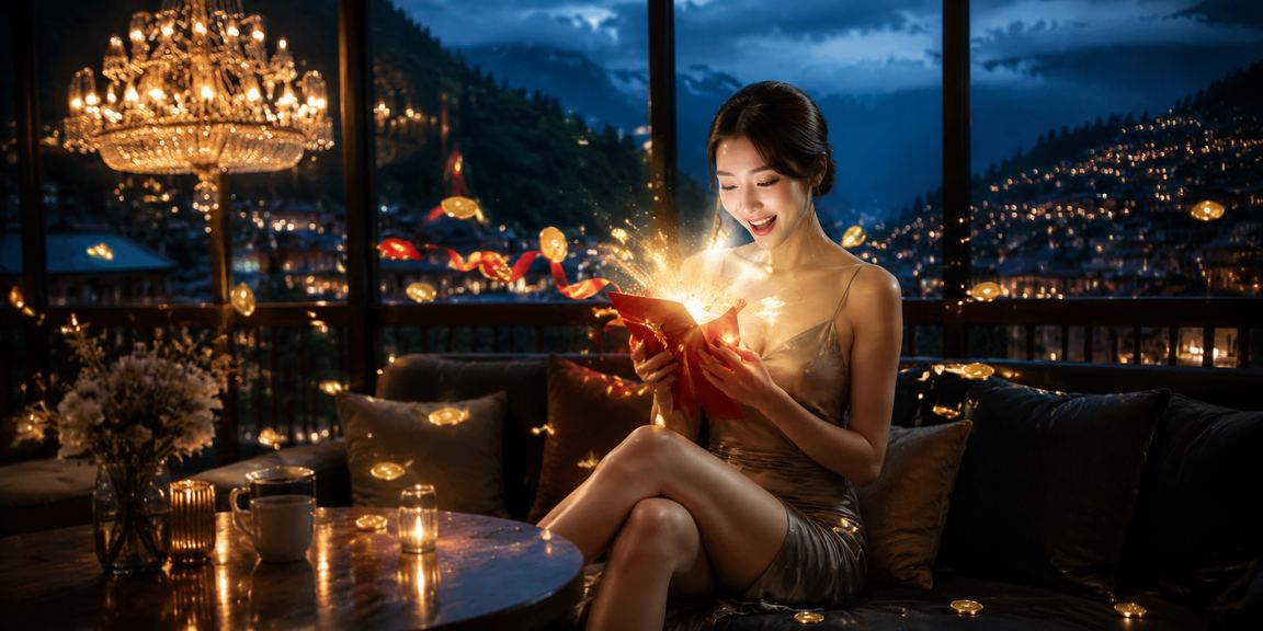 Phong bì đỏ may mắn và ly cà phê Việt Nam biểu tượng cho tiền thưởng trò chơi
